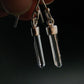 Lemurian Quartz Seed Crystal Silver Earrings From Brazil - 1.4"