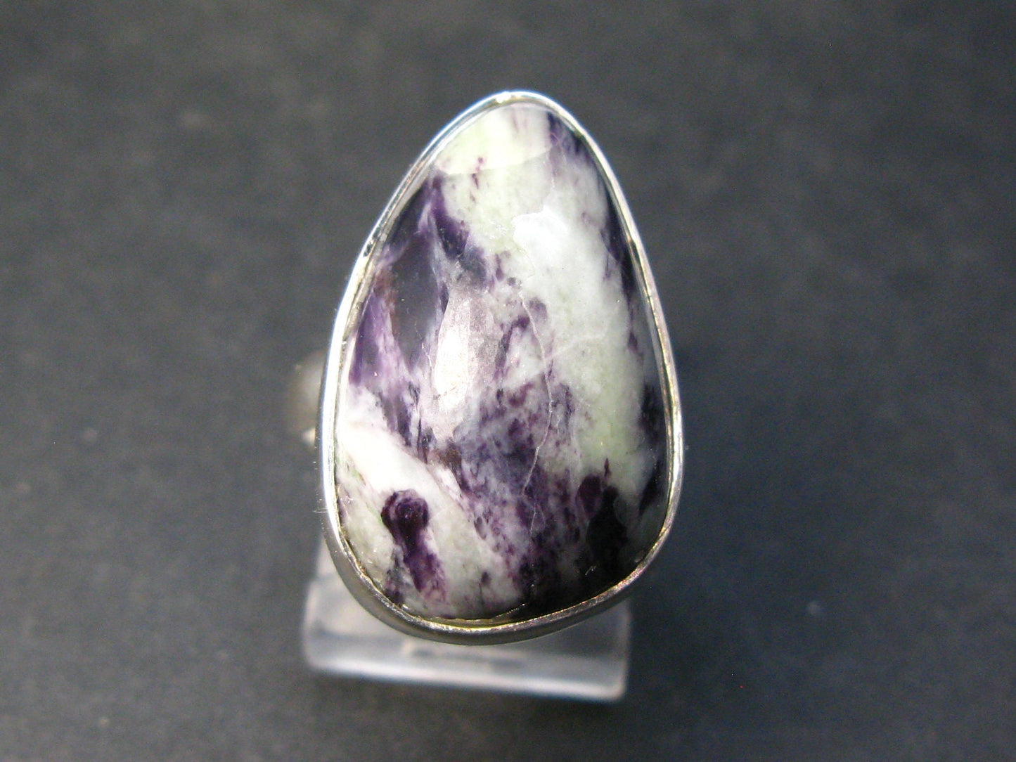 Very Rare Kammerrerite Chrome Clinochlore Silver Ring from Turkey - Size 6