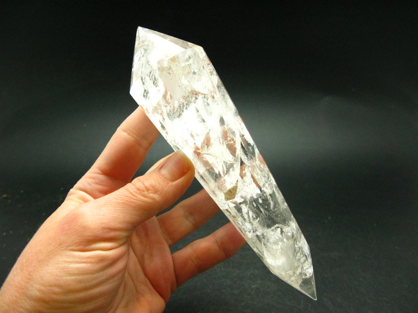 Perfect 12 Sided Quartz Vogel Crystal Healing Wand - 6.0" - 249.92 Grams