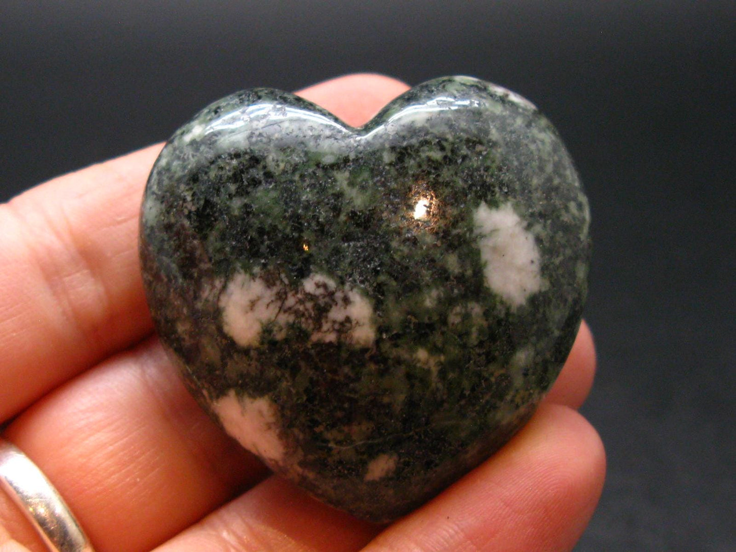 Rare Stonehenge Bluestone Heart From Wales UK - 1.5" - 46.45 Grams