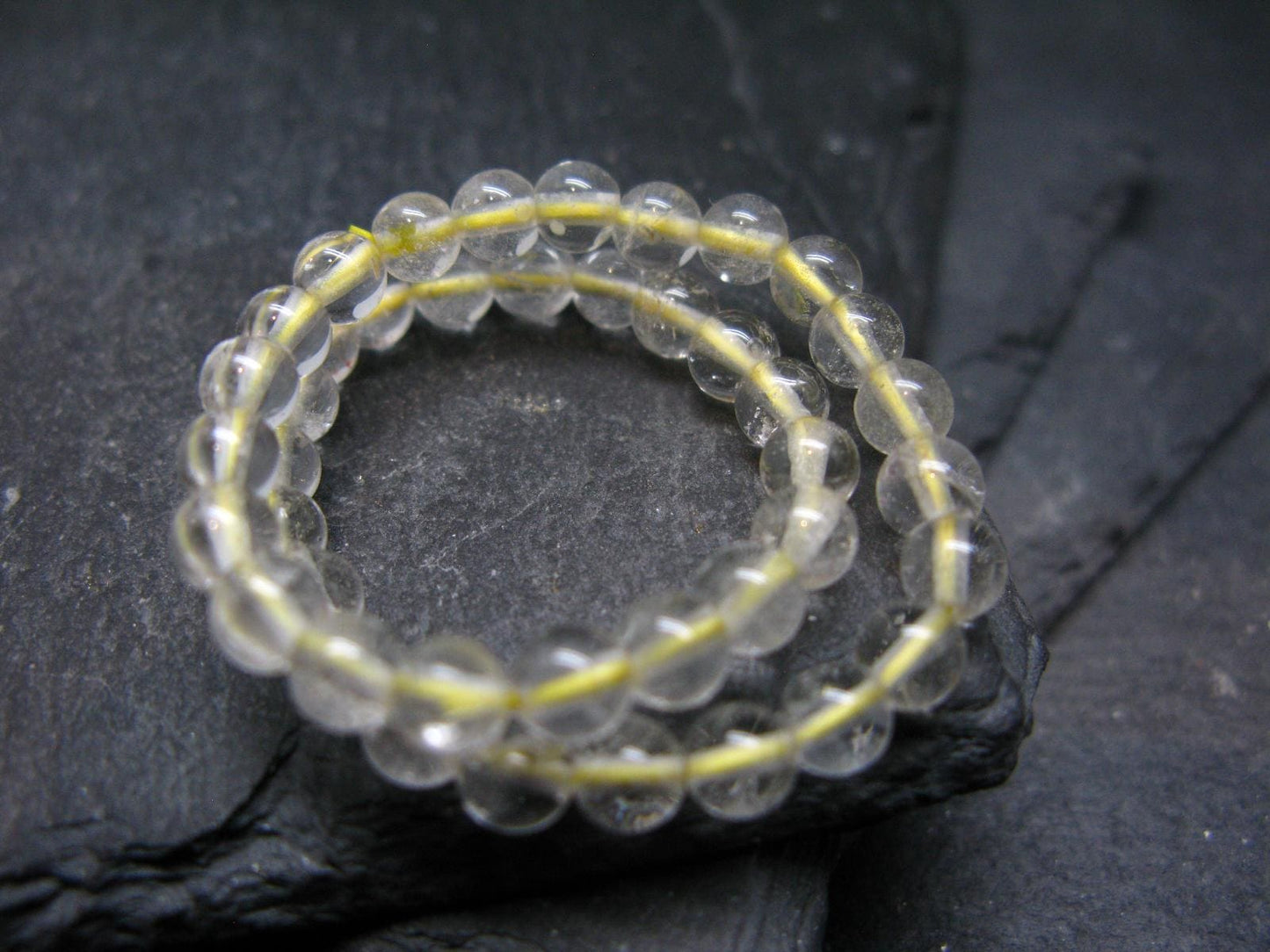 Libyan Tektite Glass Genuine Bracelet ~ 7 Inches ~ 4mm Round Beads