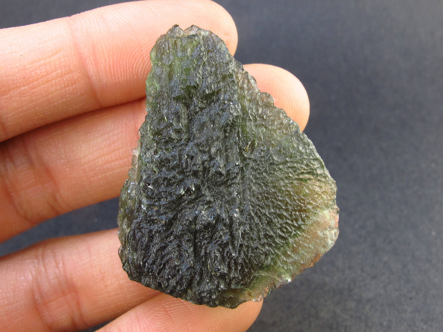 Moldavite Tektite Raw Piece from Czech Republic - 1.6" - 66.9 Carats - 13.3 Grams