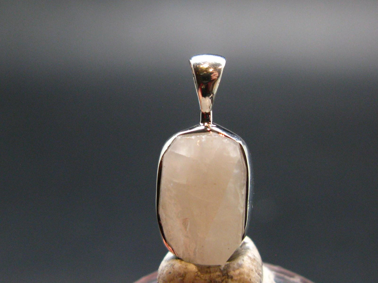 Phenakite Phenacite Silver Pendant from Nigeria - 0.7 Inches - 1.31 Grams