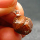 Gem Spessartine Spessartite Orange Garnet Pendant in SS From Tanzania - 0.8" - 3.05 Grams