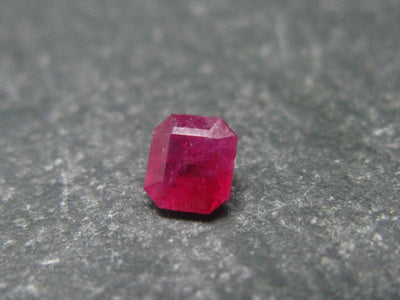 Beautiful Rare Gem Bixbite Red Beryl Emerald Cut Stone From Utah USA - 0.33 Carats - 4.6x4.1mm