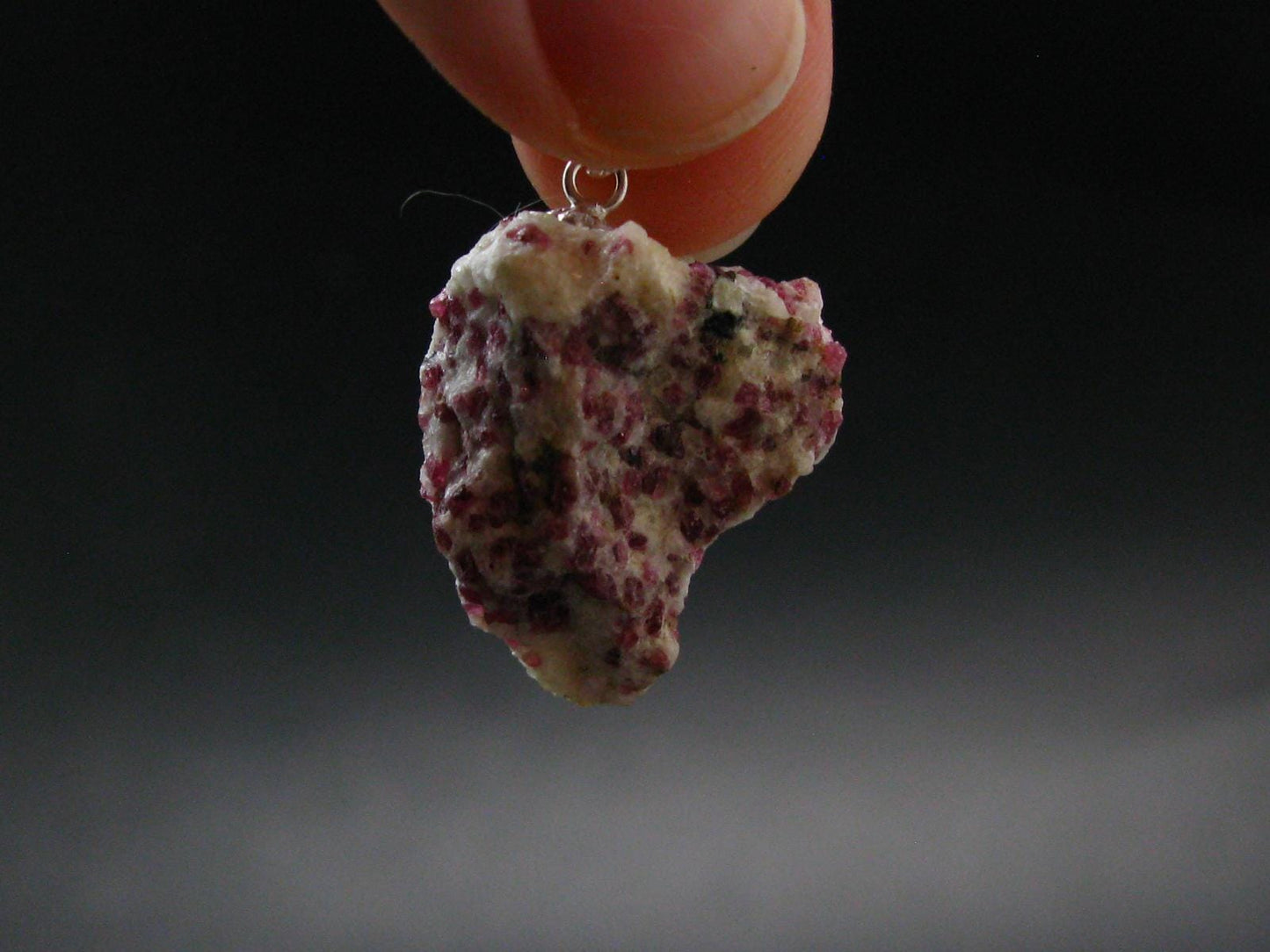 Rare Kakortokite Silver Pendant From Greenland - 4.28 Grams - 1.1"
