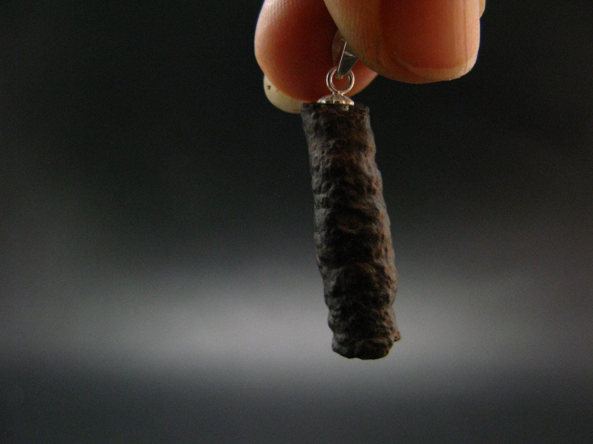 Rare Prophecy Stone Limonite after Pyrite Silver Pendant From Egypt - 1.3" - 3.95 Grams