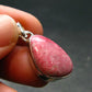 Thulite Silver Pendant From Norway - 1.2"