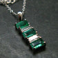 Emerald Silver Pendant W/Chain From Colombia - 2.47 Grams Total