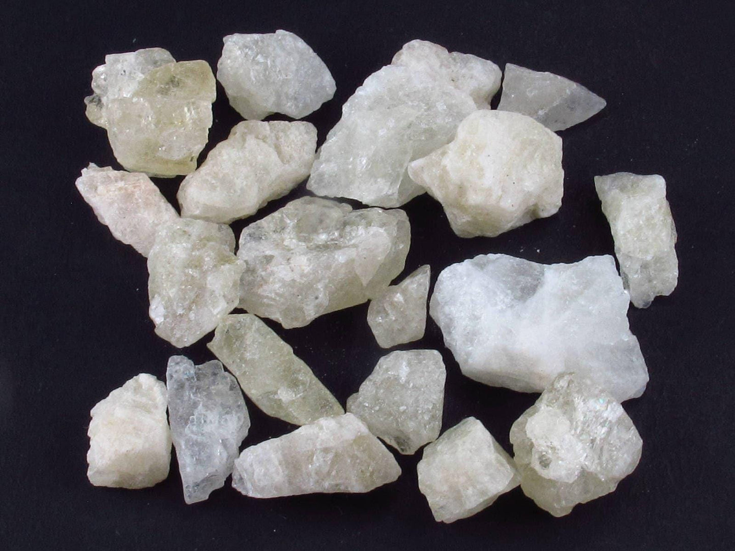Rare Lot of 20 Golden Amblygonite Crystals from Brazil