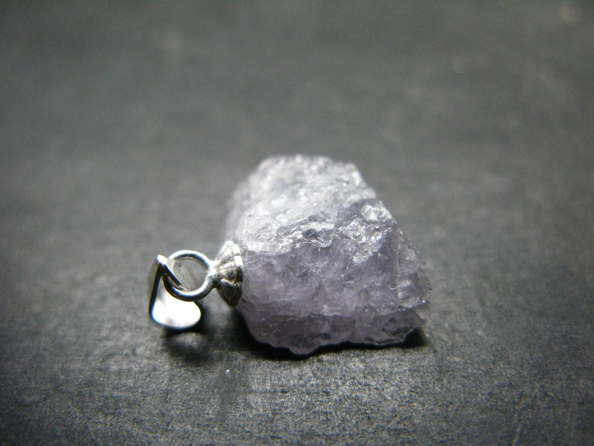 Rare Lilac Herderite Crystal Silver Pendant from Brazil - 0.7" - 1.32 Grams