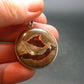 Fire Opal Sterling Silver Pendant From Mexico - 1.4" - 7.34 Grams