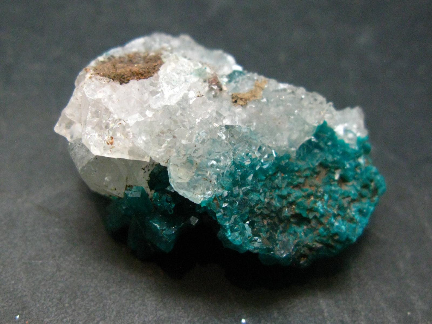 Very Nice Dioptase Cluster w/ Quartz from Congo - 1.5" - 18.18 Grams