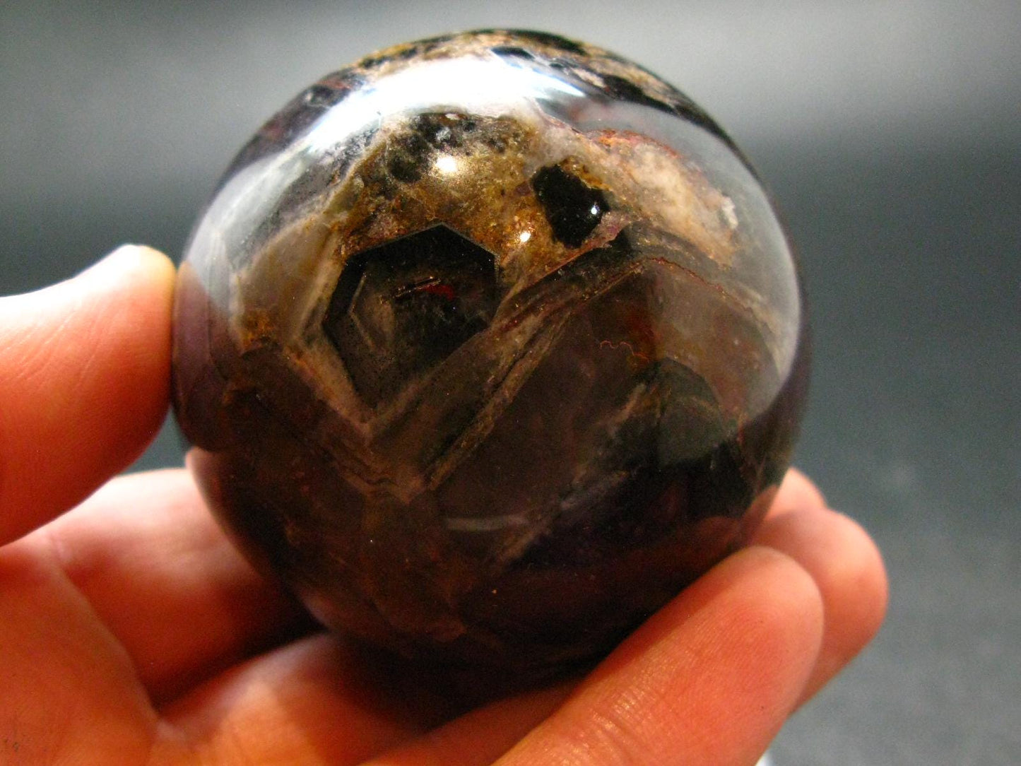 Huge Auralite Super 23 Large Sphere Ball Amethyst From Canada - 2.0" - 189.65 Grams