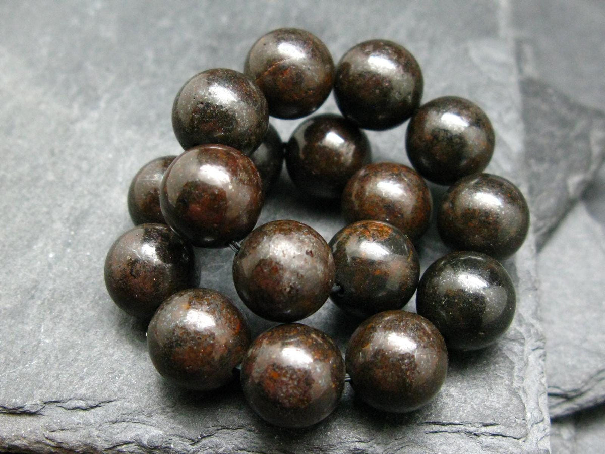 Meteorite Chondrite Genuine Bracelet ~ 7 Inches ~ 12mm Round Beads