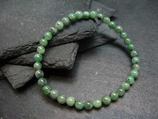 Green Garnet Tsavorite Genuine Bracelet ~ 7 Inches ~ 6mm Round Beads