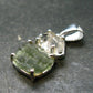 Moldavite & Herkimer Diamond Silver Pendant - 1.0" - 2.40 Grams