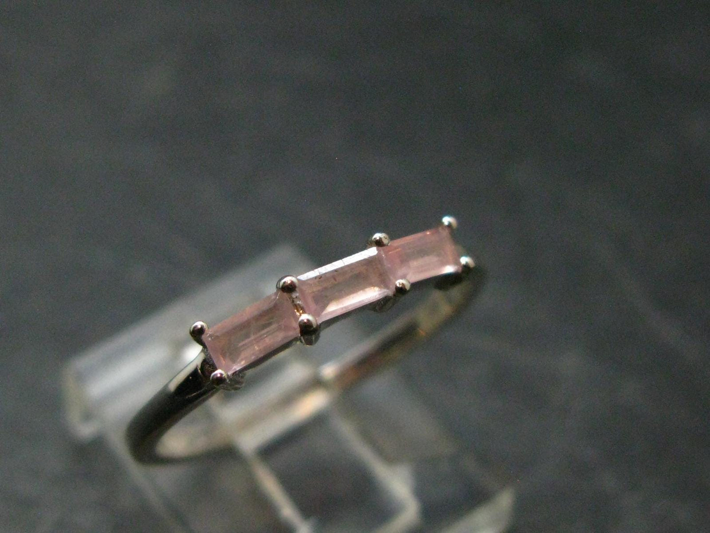 Natural Rose Quartz Ring from Brazil - 1.39 Grams - Size 7