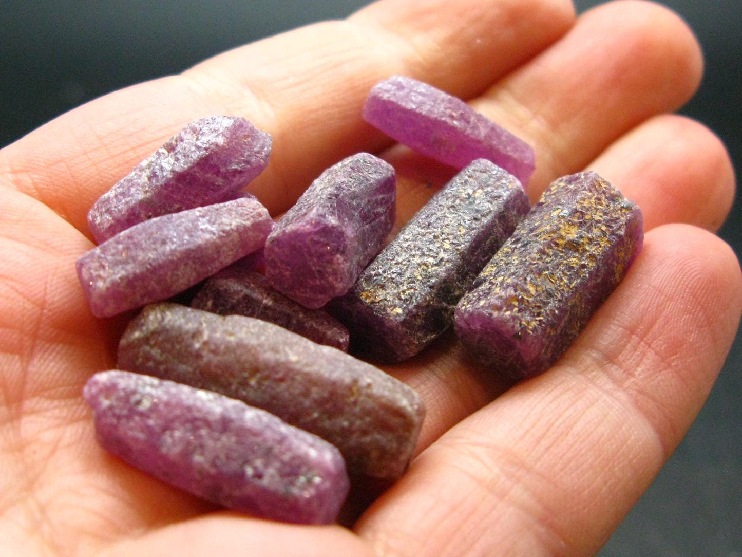 Lot of 10 Ruby Crystals from Winza Tanzania - 27.27 Grams