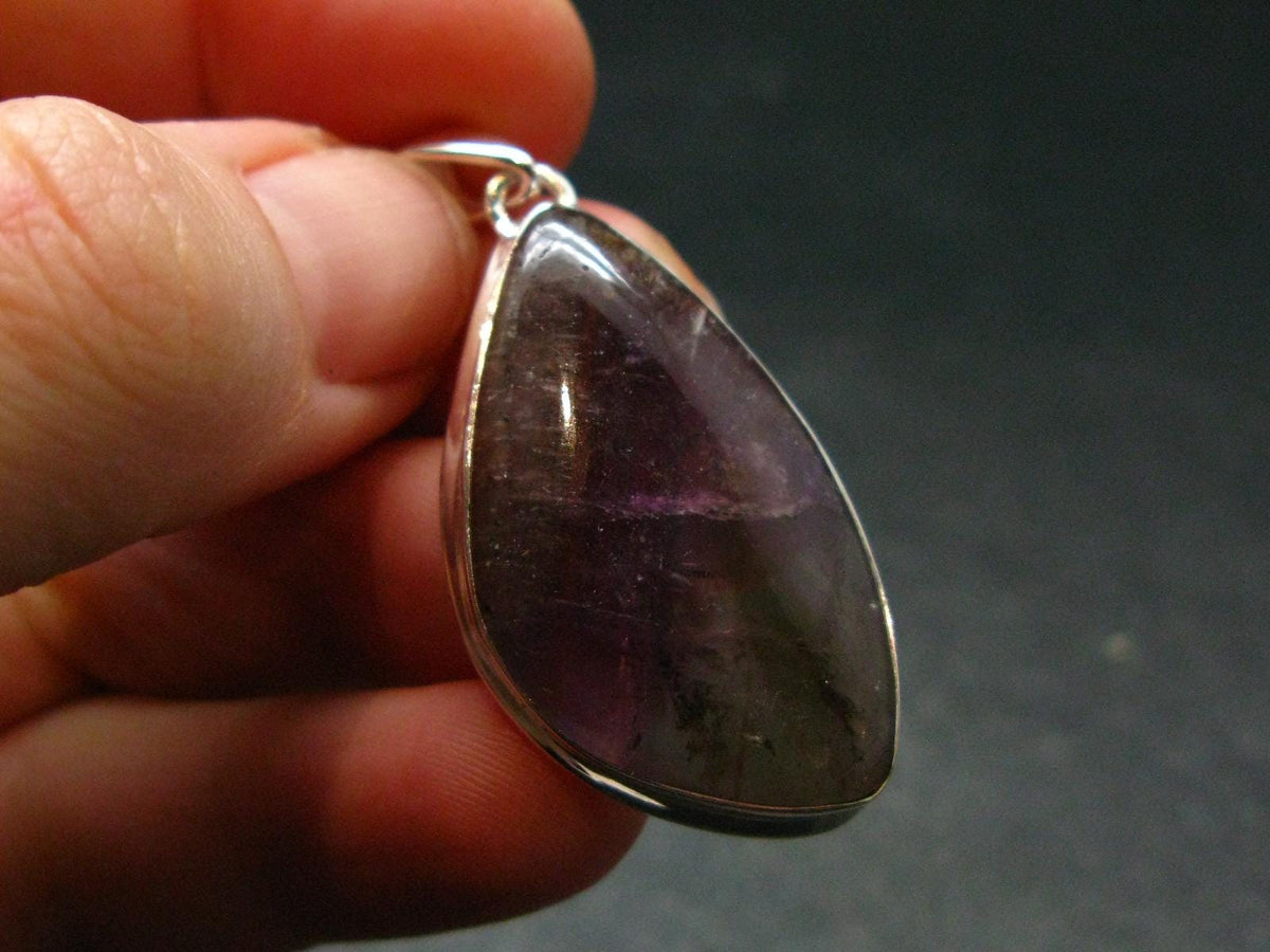 Cacoxenite Super 7 Silver Plated Pendant From Brazil - 1.7" - 7.15 Grams