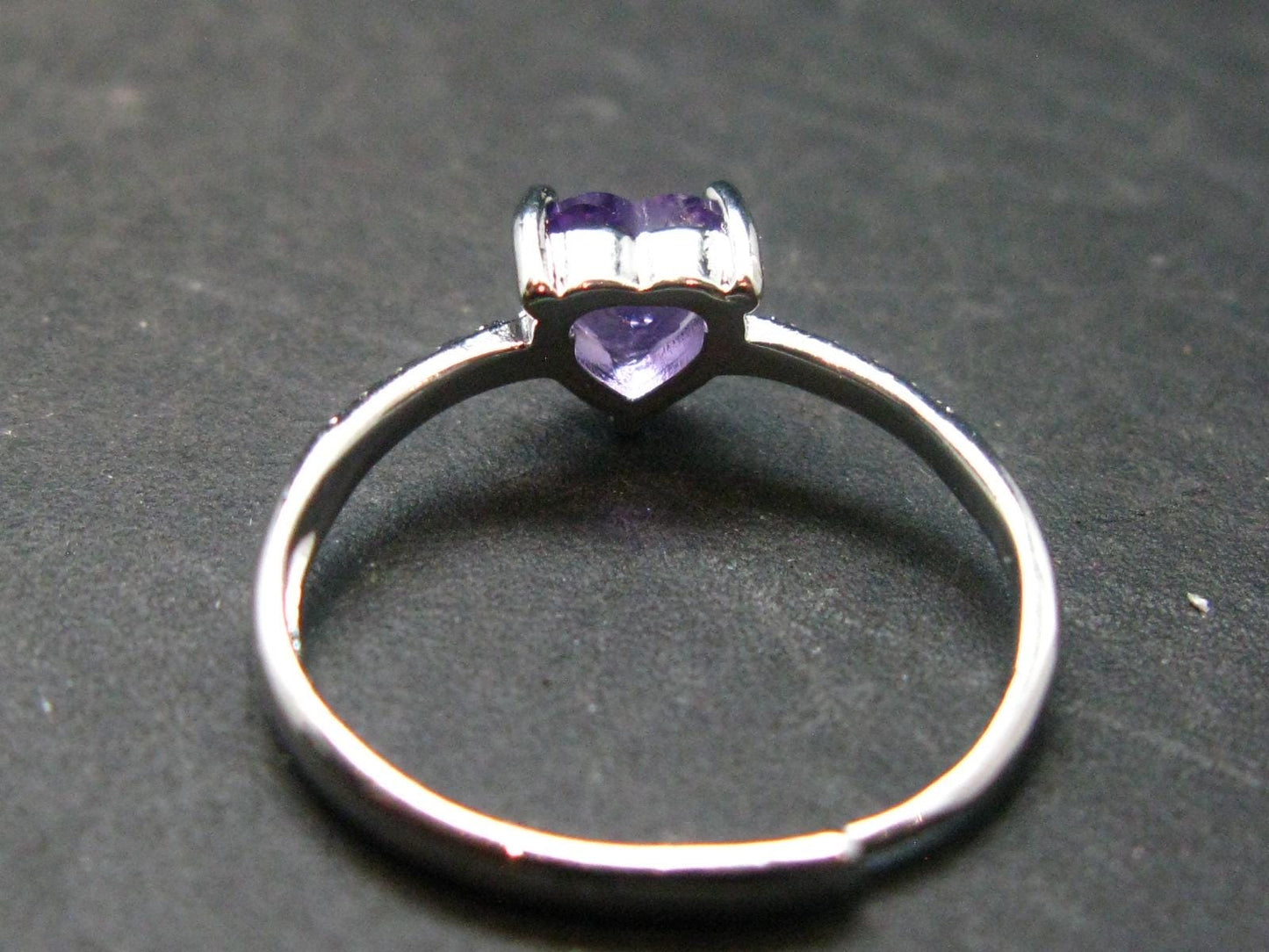 Natural Faceted Rich Purple Color Amethyst Ring - 1.23 Grams - Size adjustable