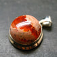 Fire Opal Sterling Silver Pendant From Mexico - 1.1" - 6.21 Grams