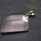 Symbol of Love and Beauty!! Natural Rose Quartz Gold Plated Pendant In 925 Silver From Brazil - 1.4" - 5.0 Grams