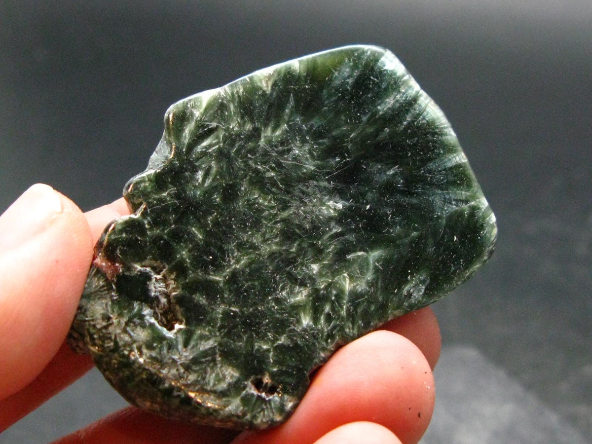 Nice Polished Seraphinite Clinochlore Stalactite Slab From Russia - 2.1" - 23.66 Grams