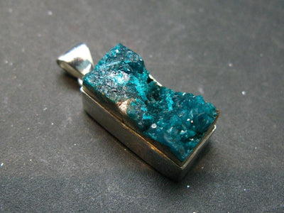 Dioptase Crystal Silver Pendant from Congo - 5.51 Grams - 1.1"