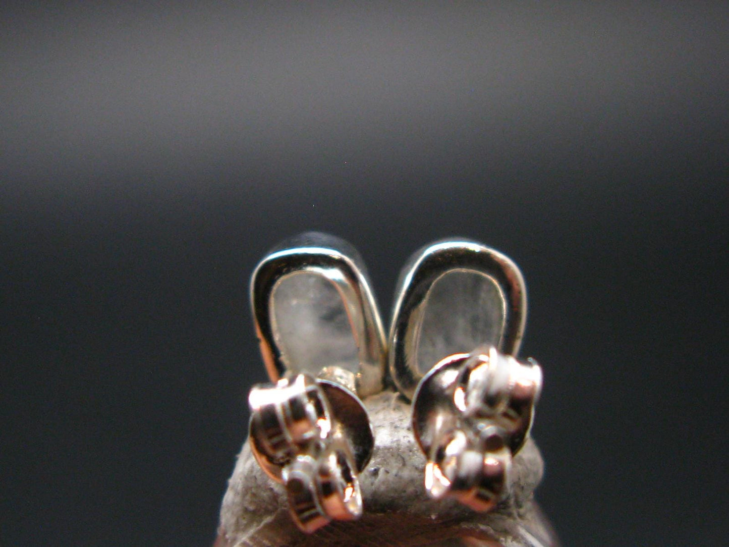 Natrolite Stud Earrings Sterling Silver From Russia - 1.13 Grams