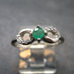 Emerald Crystal Silver Ring from Colombia - 1.69 Grams - Size 8