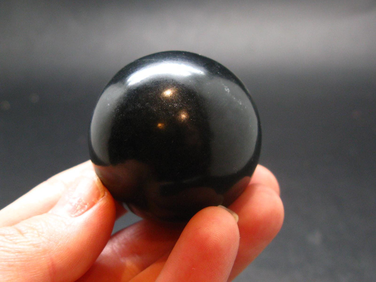 Black Jade Sphere Ball From Greenland - 1.6" - 92.41 Grams