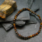 Tiger Eye Genuine Bracelet ~ 7 Inches ~ 4mm Round Facetted Beads
