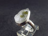 Green Tourmaline In Quartz Silver Ring From Brazil - 5.52 Grams - Size 8