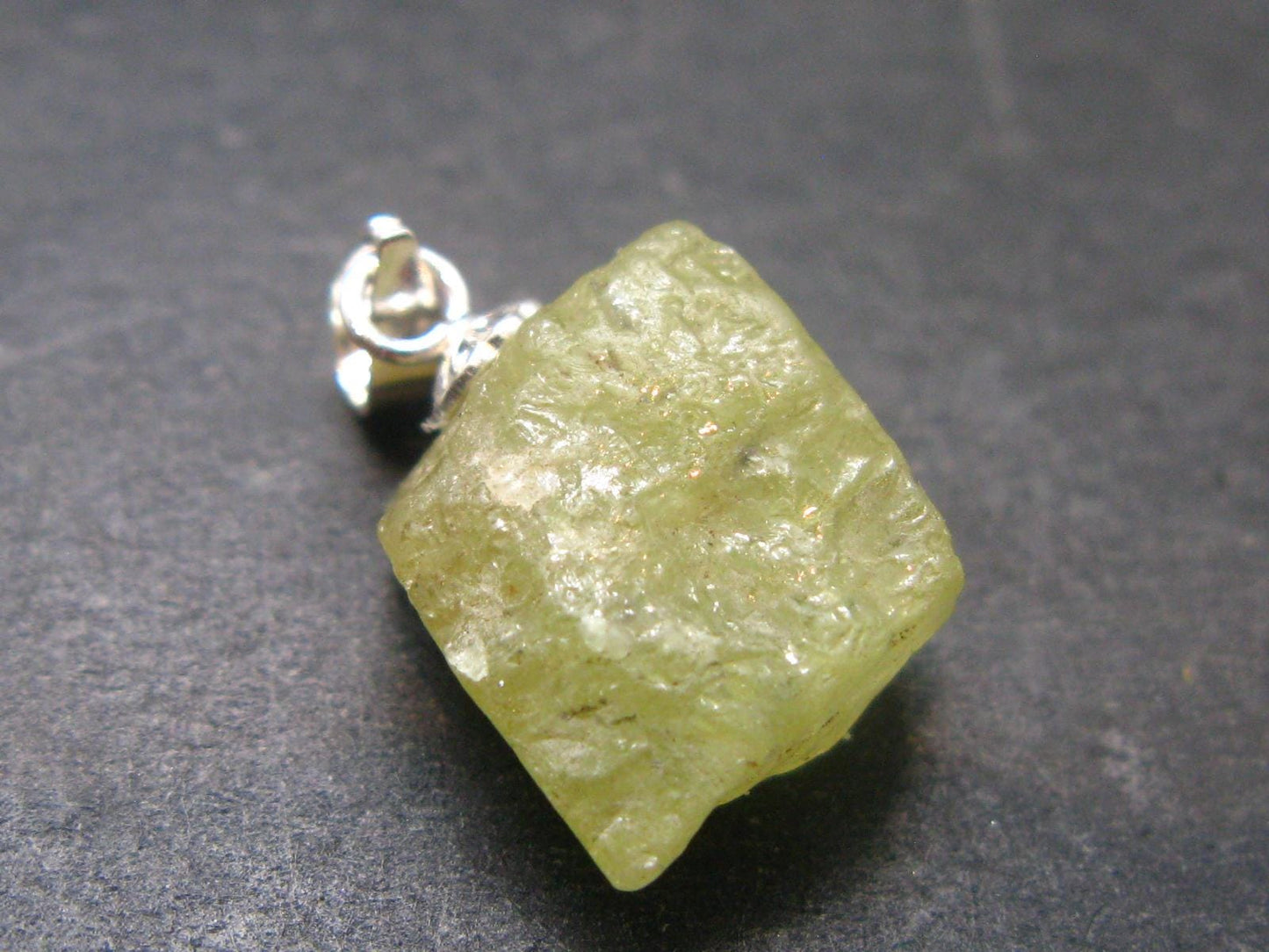 Chrysoberyl Crystal Silver Pendant From Brazil - 2.55 Grams