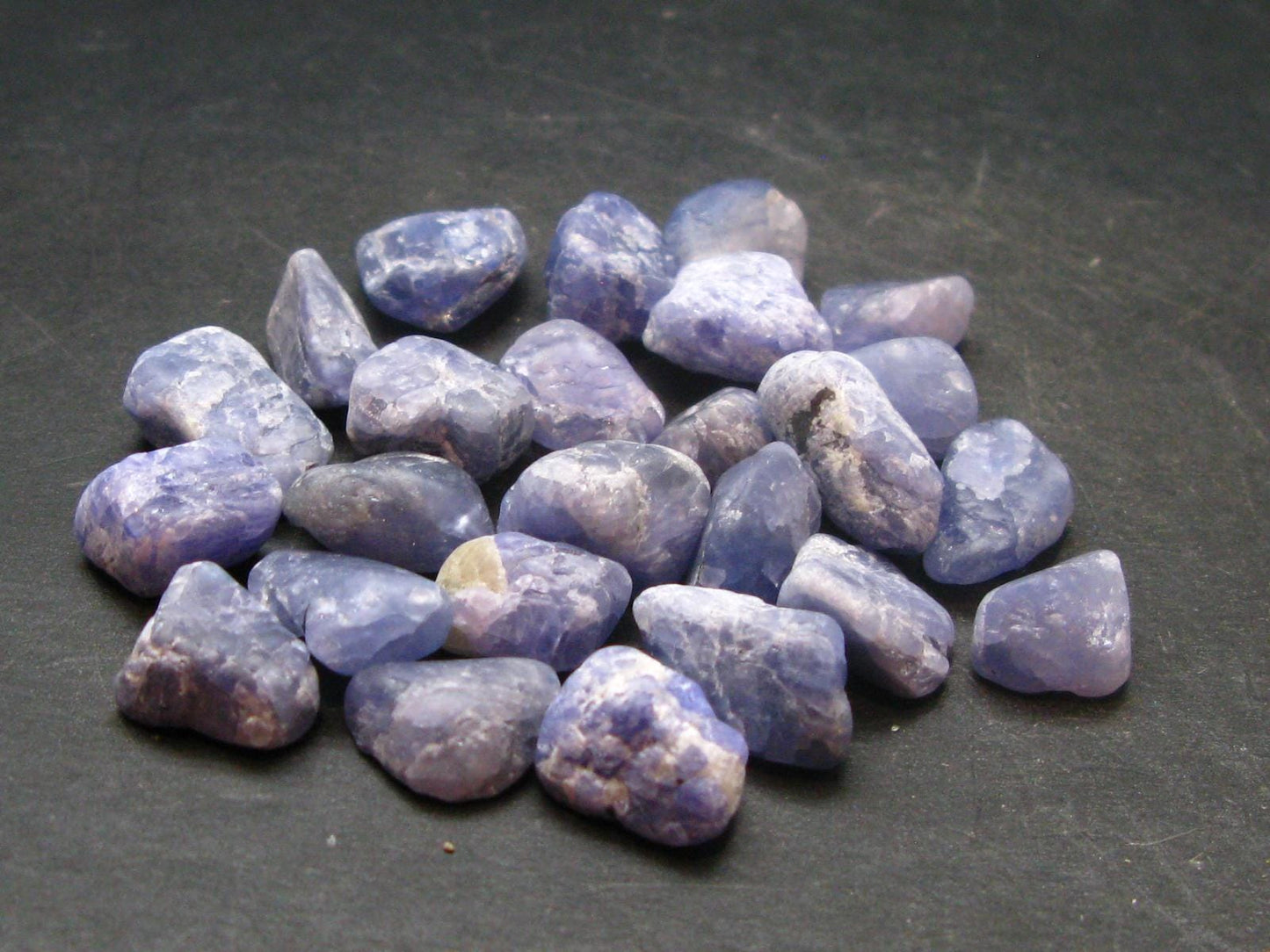 Lot of 25 Gem Tanzanite Zoisite Tumbled Pieces From Tanzania - 40.8 Grams