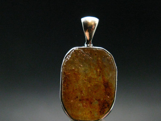 Rare Herderite Crystal Silver Pendant from Brazil - 1.1" - 3.22 Grams