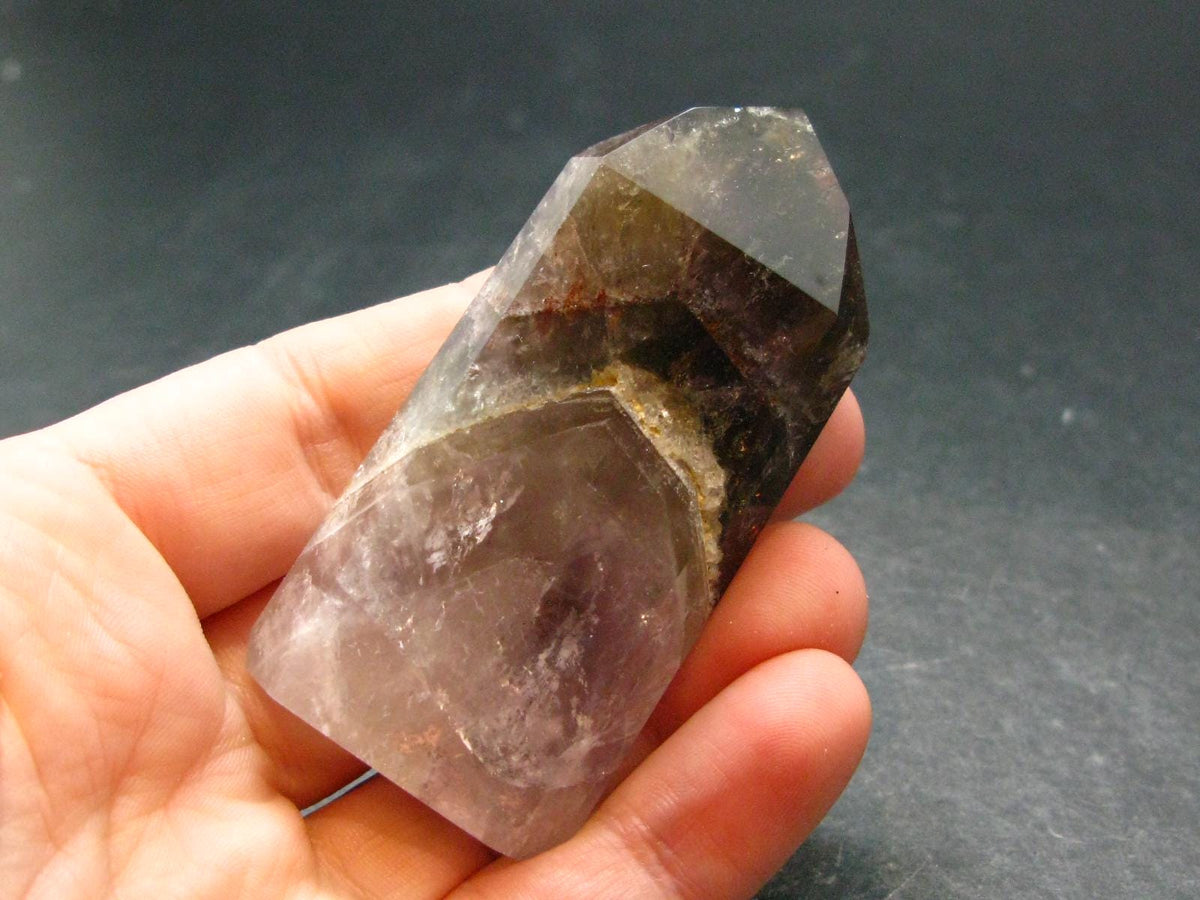 Cacoxenite Amethyst Polished Crystal From Brazil - 2.5"