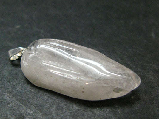 Nice Terminated Danburite Crystal Silver Pendant from Mexico - 1.6" - 6.45 Grams