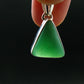 Rich Green Chrysoprase Silver Pendant From Australia - 1.0" - 3.05 Grams