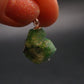Tsavorite Gem Green Garnet Sterling Silver Pendant From Tanzania - 0.9" - 4.56 Grams