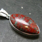 Crimson Cuprite w/ Chrysocola Silver Plated Pendant from Mexico - 1.7" - 6.57 Grams