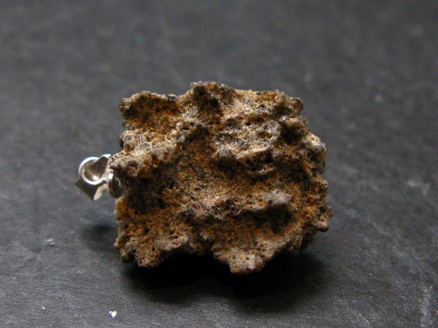 Fulgurite Lightning Rock Silver Pendant From USA - 1.1" - 1.94 Grams