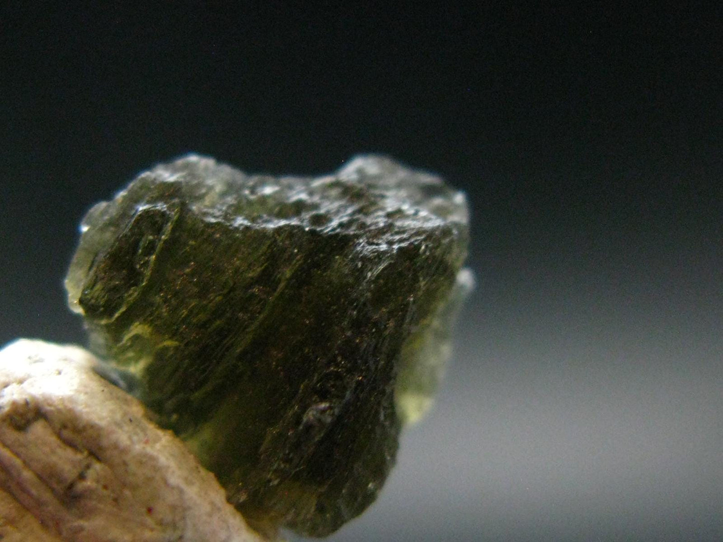 Moldavite Tektite Raw Piece from Czech Republic - 0.4" - 2.90 Carats - 0.58 Grams