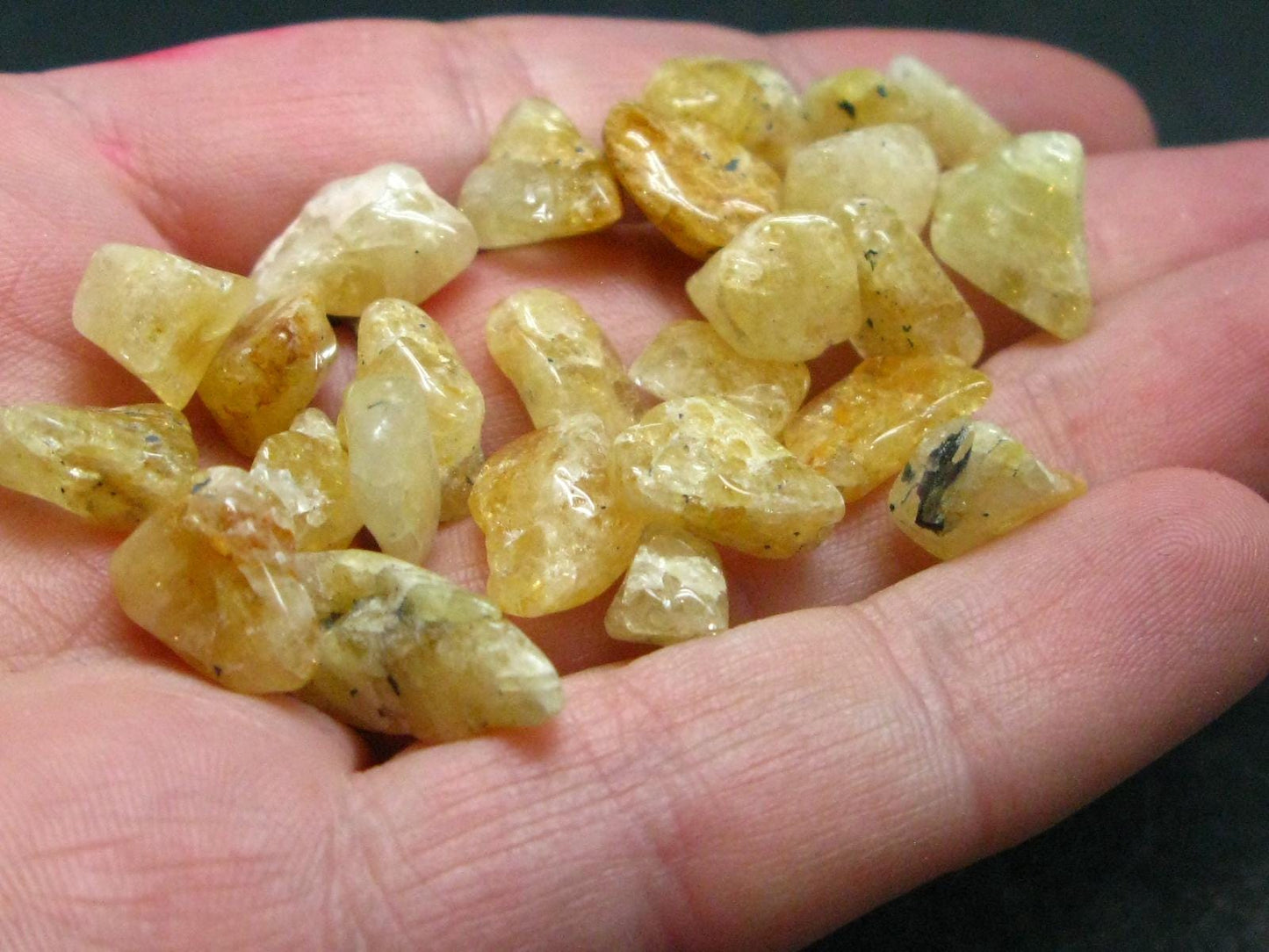Lot of 25 Tumbled Heliodor (Yellow Beryl) Crystals from Brazil - 62.95 Carats