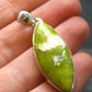 Unique Lizardite Serpentine Silver Pendant from Norway - 1.6"