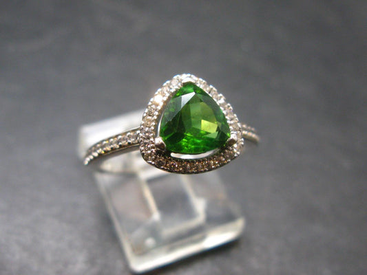 Helenite Gaia Stone Gem Sterling Silver Ring From Washington - Size 8 - 1.0 Carats