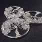 Set of 3 Natural Rose Quartz Tree of Life Pendants