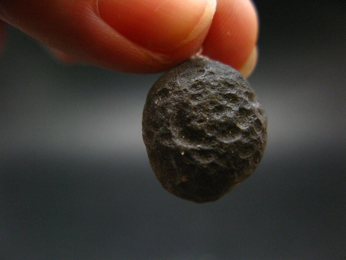 Colombianite Pseudotektite Silver Pendant from Colombia - 3.55 Grams - 0.9"