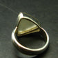 Natural Gem Raw Libyan Desert Glass Tektite Sterling Silver Ring from Libya - Size 6 - 6.47 Grams